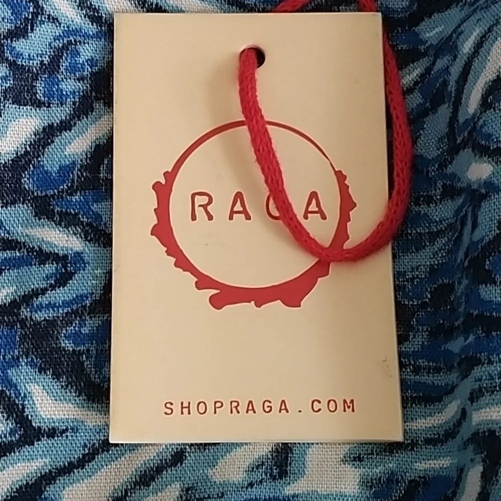 RAGA Blue Duster Kimono Beach Coverup XS
